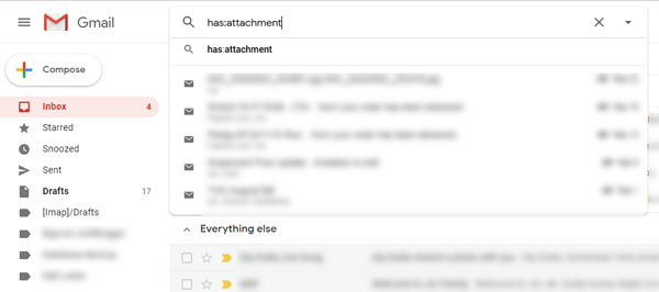 Find Emails with Attachments