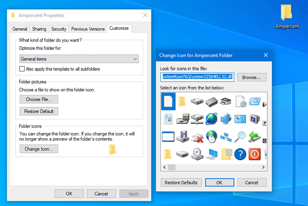 how to change default folder view in windows 10