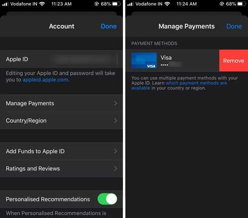 How To Change Or Remove Credit Card From iTunes From iPhone