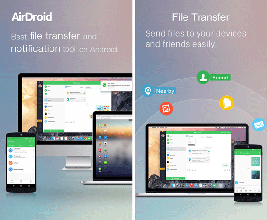 AirDroid Transfer Files from Mac to Android