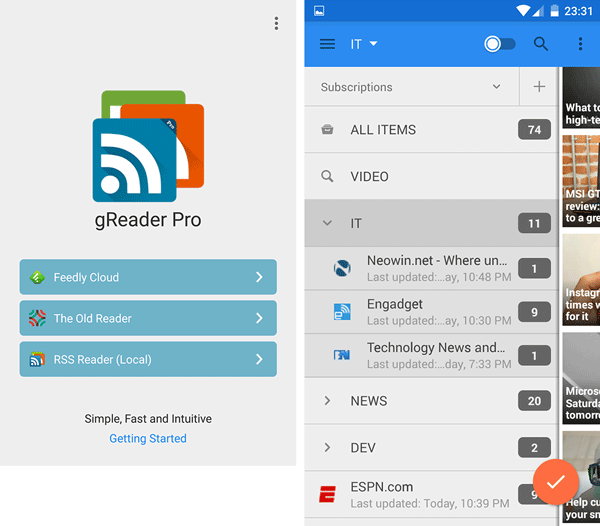 best rss reader android 2015