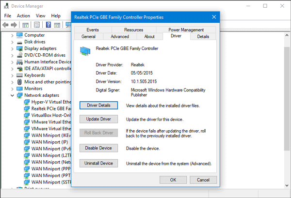 network driver for windows 10