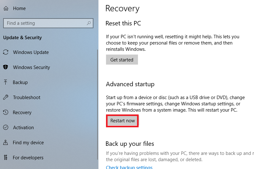 How_to_access_legacy_mode_in_windows_10_Restart_now