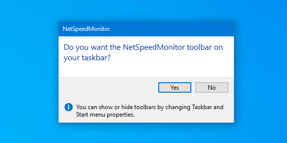 Display Internet Speed In Taskbar On Windows