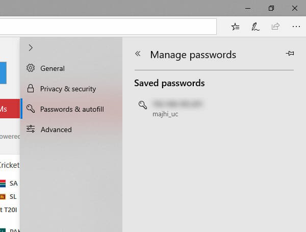How To Manage Saved Passwords In Edge