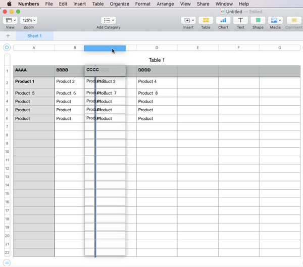 Move Rows And Columns In Numbers