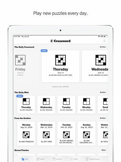 New York Times Crossword: Best Free Offline Puzzle Game For iPad
