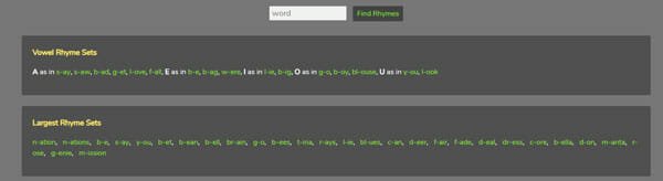 WikiRhymer Best Sites To Find Rhyming Words