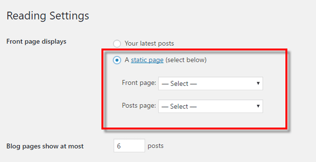 add-static-page-as-homepage-of-your-blog