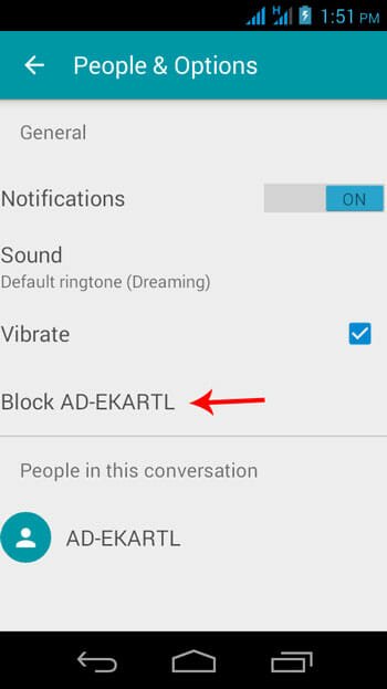 Block Contact in Messenger