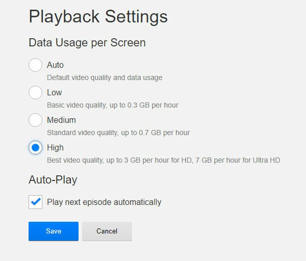 Change playback settings Netflix Tips Tricks Settings Extensions