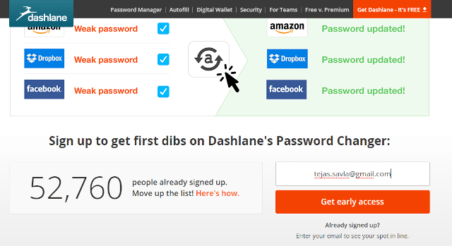 dashlane password changer