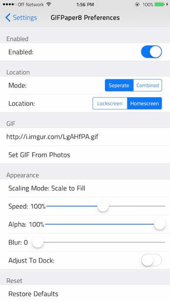 GIFRoll traz suporte a GIF animado para iOS 10 - Cydia