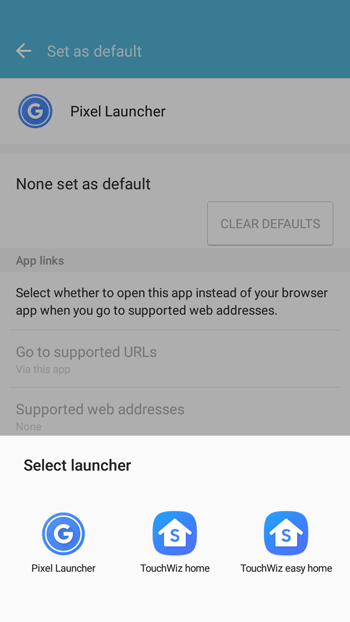 Google Pixel Launcher as default