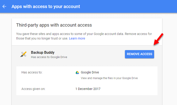 How to revoke app access to your Google profile