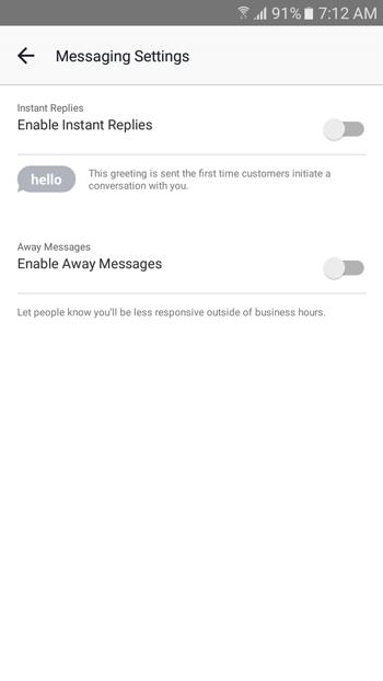Instant Reply and Away Message Facebook Pages Manager tips and tricks