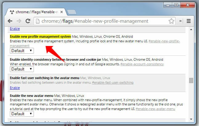 New Profile Management in Chrome