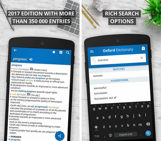 Oxford Dictionary of English Best Dictionary or Thesaurus Apps for Android and iOS
