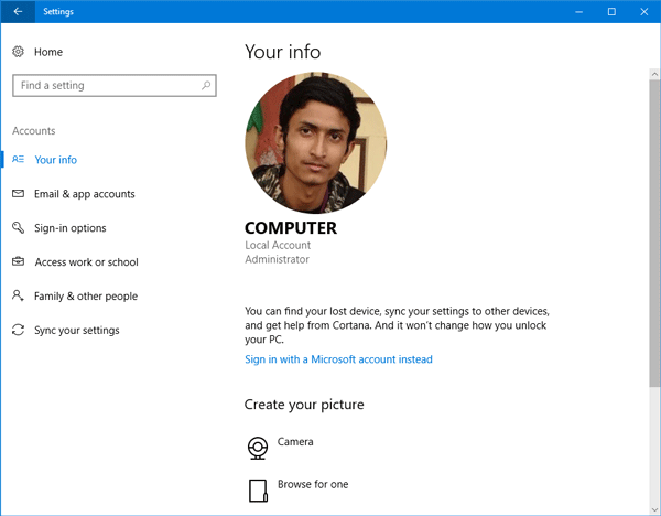 Remove Old Profile Pictures from Windows 10