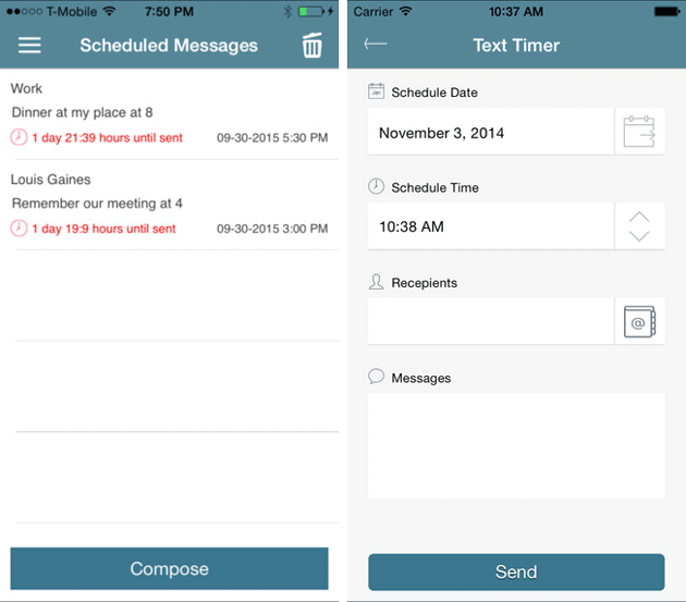 How to Schedule Text on iOS