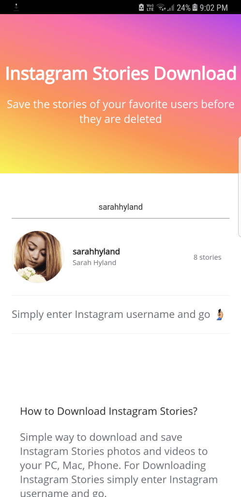 instagram story download high quality