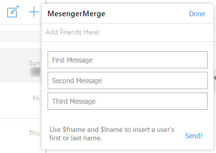 Send message to multiple person in facebook