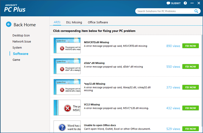 Software Issue in Anvisoft PC plus