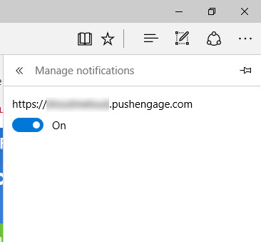 Disable Notifications for Sites in Microsoft Edge