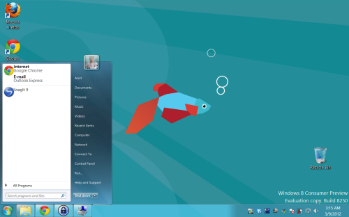 Enable Classic Windows 7 Start Menu in Windows 8