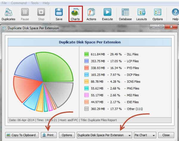 increase-free-disc-space-duplicate-file-pie-chart-of-extension-dupscout