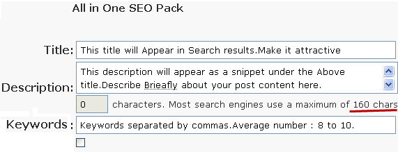 All In One Seo options