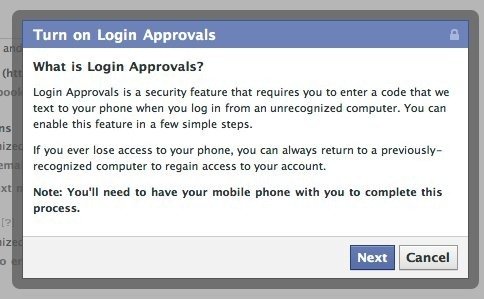 Setting up Facebook Login Approvals with Phone