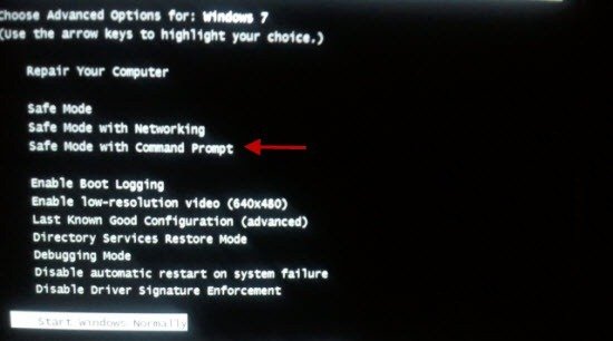 Command Prompt Windows Vista Restore