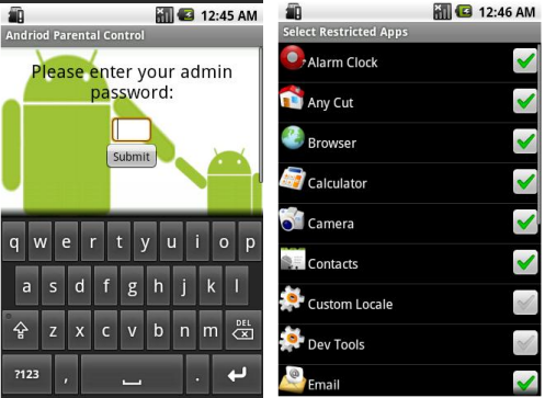 Lock Android apps behind password