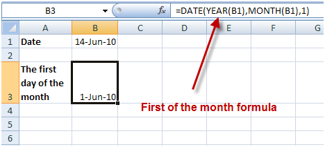 Working with Dates in Excel 2010