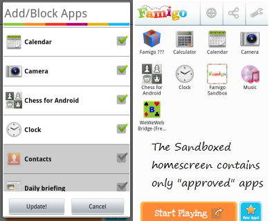 Android home screen contains only filtered applications